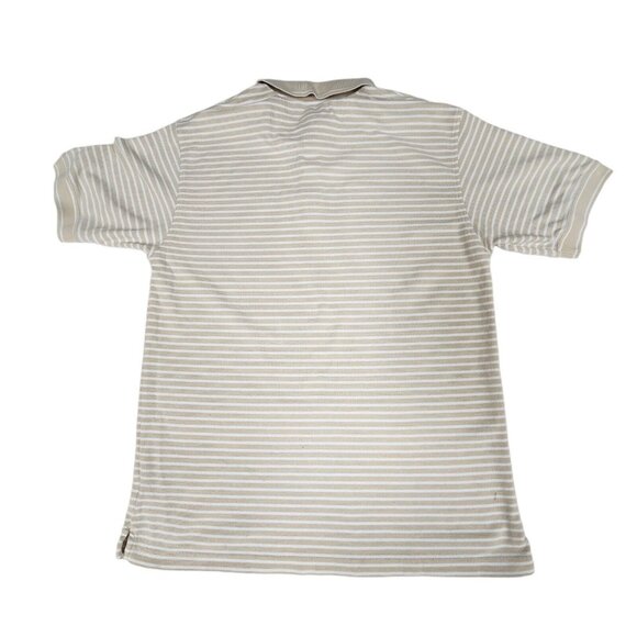 Greg Norman Shark Play Dry Performance Golf Polo Striped Short Sleeve Large - Picture 2 of 8